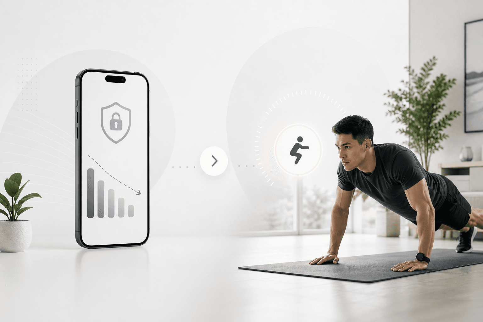 How to reduce screen time: earn phone access through exercise like push-ups and squats